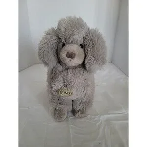 Gund Toys Vintage Gund Gray Loulou Poodle Dog 12 1379 1988